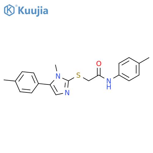 2-{[1-methyl-5-(4-methylphenyl)-1H-imidazol-2-yl]sulfanyl}-N-(4-methylphenyl)acetamide structure