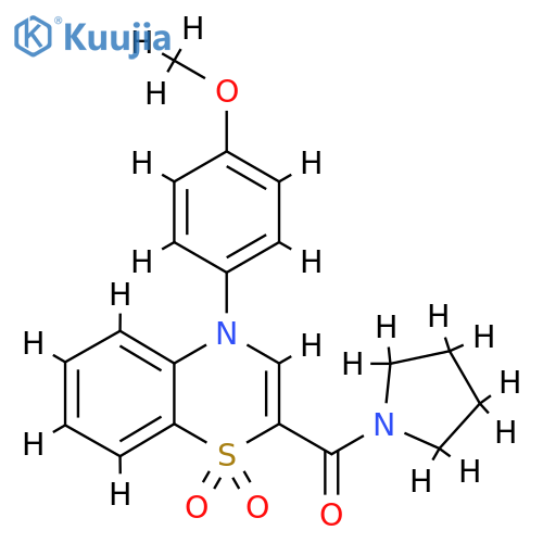 4-(4-methoxyphenyl)-2-(pyrrolidine-1-carbonyl)-4H-1lambda6,4-benzothiazine-1,1-dione structure