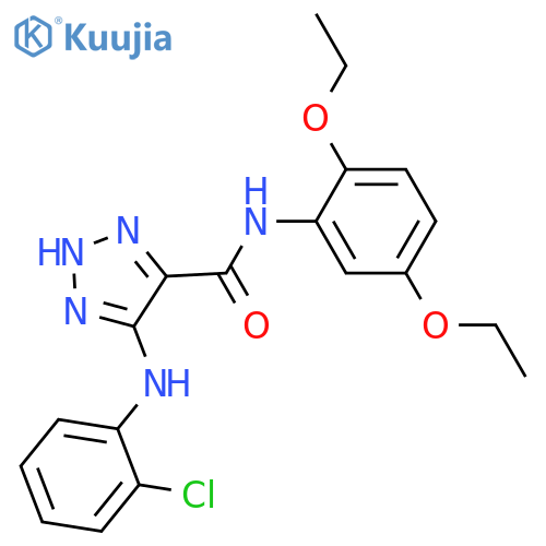 5-[(2-chlorophenyl)amino]-N-(2,5-diethoxyphenyl)-1H-1,2,3-triazole-4-carboxamide structure