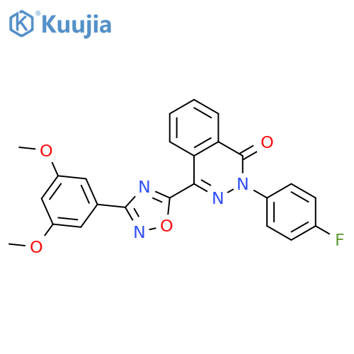 4-[3-(3,5-dimethoxyphenyl)-1,2,4-oxadiazol-5-yl]-2-(4-fluorophenyl)-1,2-dihydrophthalazin-1-one structure