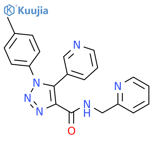 1-(4-methylphenyl)-N-[(pyridin-2-yl)methyl]-5-(pyridin-3-yl)-1H-1,2,3-triazole-4-carboxamide structure