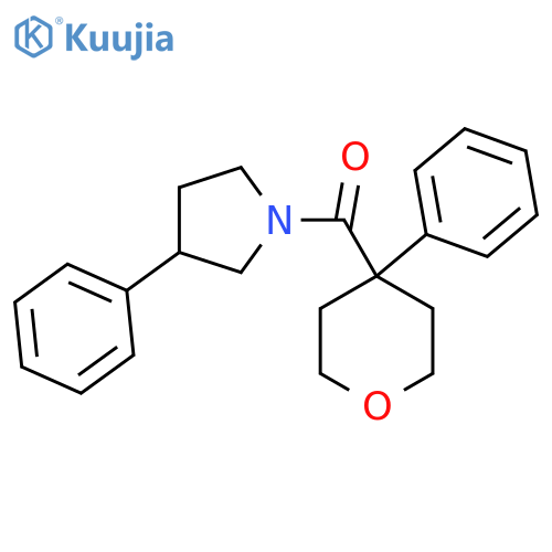 (3-phenylpyrrolidin-1-yl)(4-phenyltetrahydro-2H-pyran-4-yl)methanone structure