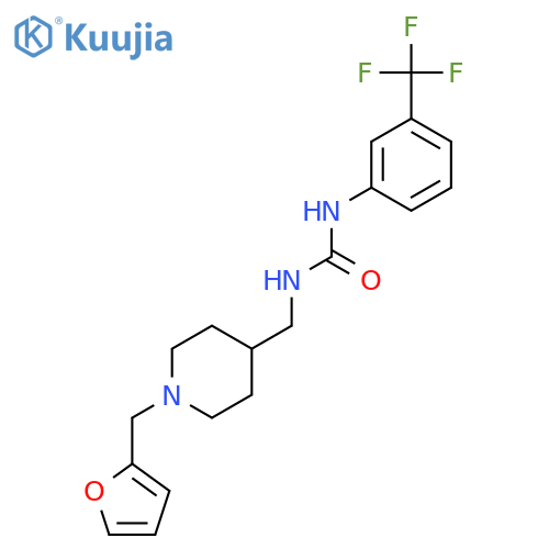 1-({1-(furan-2-yl)methylpiperidin-4-yl}methyl)-3-3-(trifluoromethyl)phenylurea structure