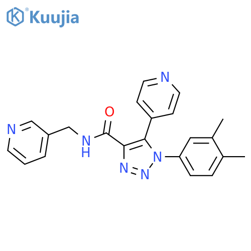 1-(3,4-dimethylphenyl)-N-[(pyridin-3-yl)methyl]-5-(pyridin-4-yl)-1H-1,2,3-triazole-4-carboxamide structure