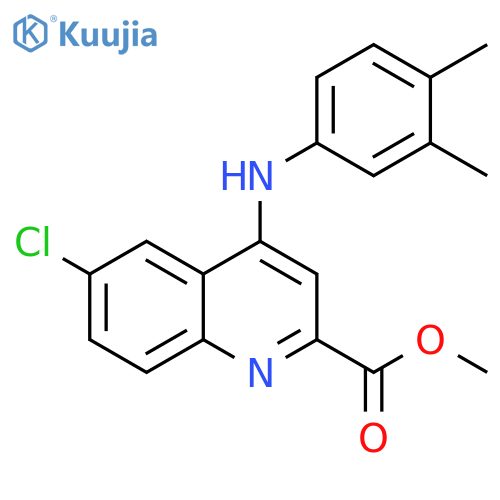 methyl 6-chloro-4-[(3,4-dimethylphenyl)amino]quinoline-2-carboxylate structure