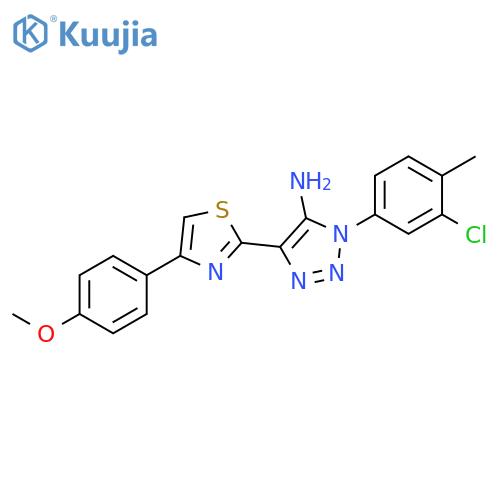 1-(3-chloro-4-methylphenyl)-4-[4-(4-methoxyphenyl)-1,3-thiazol-2-yl]-1H-1,2,3-triazol-5-amine structure