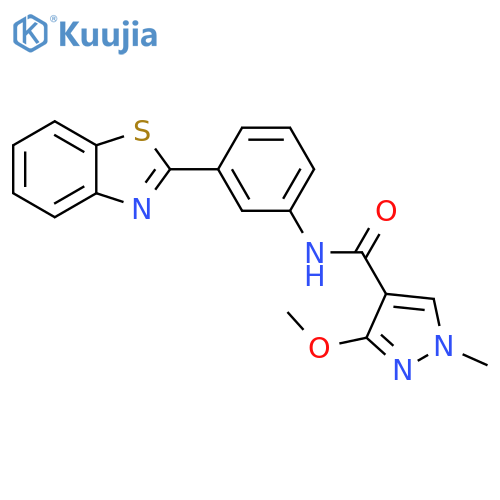 N-[3-(1,3-benzothiazol-2-yl)phenyl]-3-methoxy-1-methyl-1H-pyrazole-4-carboxamide structure