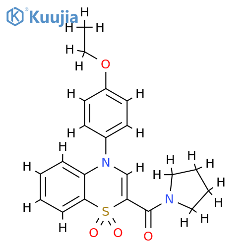 4-(4-ethoxyphenyl)-2-(pyrrolidine-1-carbonyl)-4H-1lambda6,4-benzothiazine-1,1-dione structure