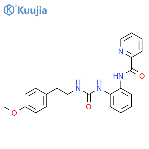 N-2-({2-(4-methoxyphenyl)ethylcarbamoyl}amino)phenylpyridine-2-carboxamide structure