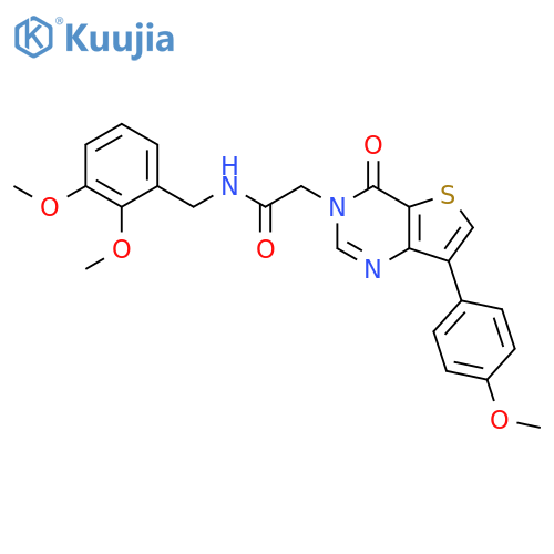 N-[(2,3-Dimethoxyphenyl)methyl]-7-(4-methoxyphenyl)-4-oxothieno[3,2-d]pyrimidine-3(4H)-acetamide structure