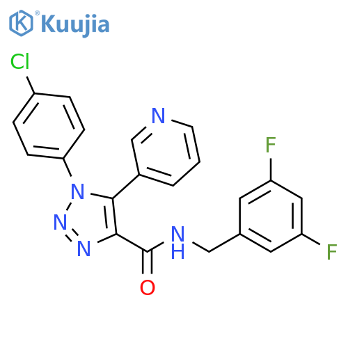 1-(4-chlorophenyl)-N-[(3,5-difluorophenyl)methyl]-5-(pyridin-3-yl)-1H-1,2,3-triazole-4-carboxamide structure