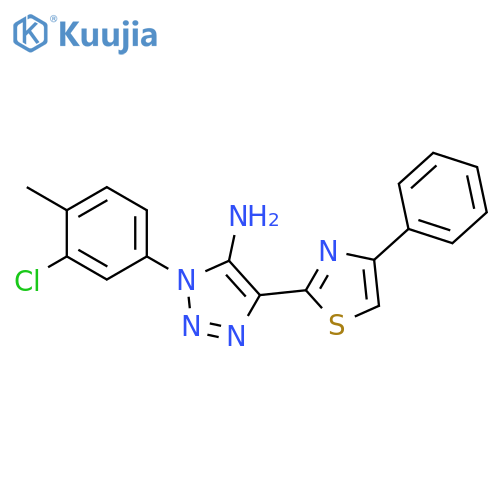1-(3-chloro-4-methylphenyl)-4-(4-phenyl-1,3-thiazol-2-yl)-1H-1,2,3-triazol-5-amine structure