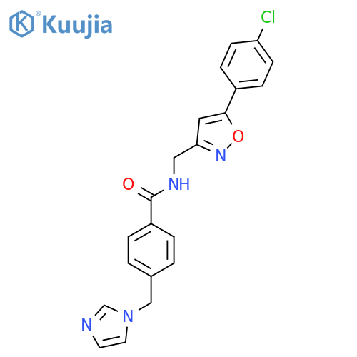 N-{5-(4-chlorophenyl)-1,2-oxazol-3-ylmethyl}-4-(1H-imidazol-1-yl)methylbenzamide structure