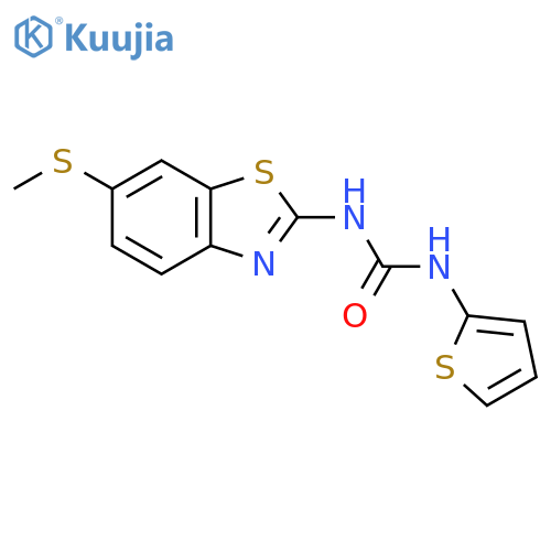 3-6-(methylsulfanyl)-1,3-benzothiazol-2-yl-1-(thiophen-2-yl)urea structure