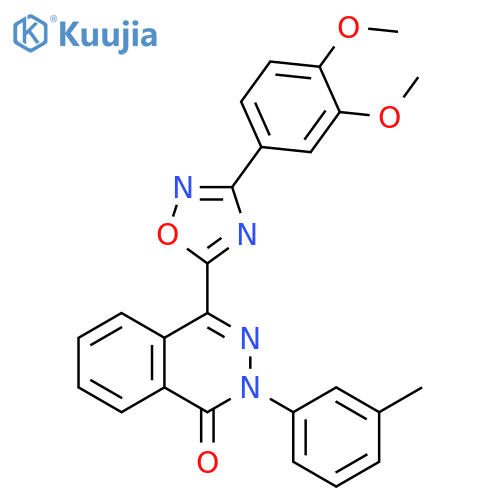 4-[3-(3,4-dimethoxyphenyl)-1,2,4-oxadiazol-5-yl]-2-(3-methylphenyl)-1,2-dihydrophthalazin-1-one structure