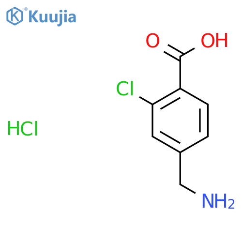 4-(aminomethyl)-2-chlorobenzoic acid structure