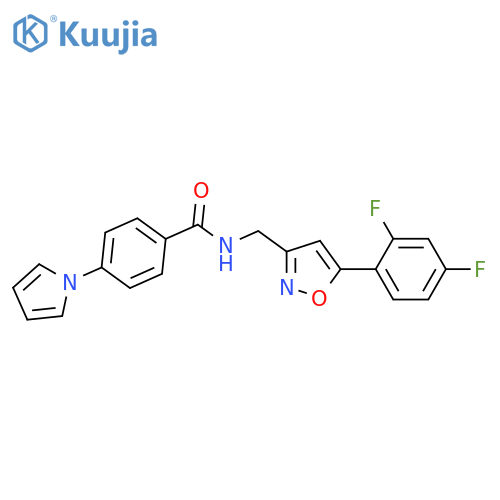 N-{5-(2,4-difluorophenyl)-1,2-oxazol-3-ylmethyl}-4-(1H-pyrrol-1-yl)benzamide structure