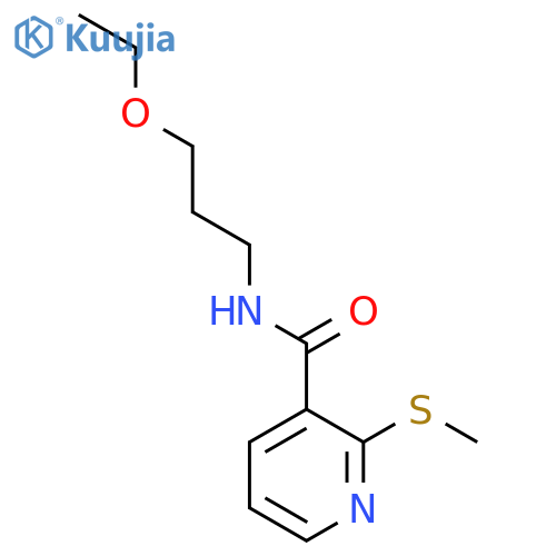 N-(3-ethoxypropyl)-2-(methylsulfanyl)pyridine-3-carboxamide structure