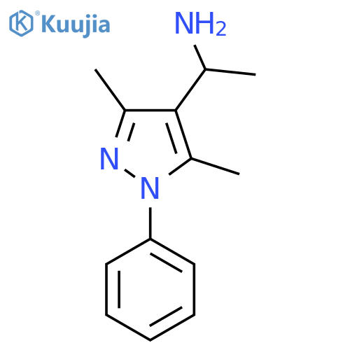 1-(3,5-dimethyl-1-phenyl-1H-pyrazol-4-yl)ethan-1-amine structure