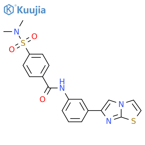 4-(dimethylsulfamoyl)-N-(3-{imidazo2,1-b1,3thiazol-6-yl}phenyl)benzamide structure