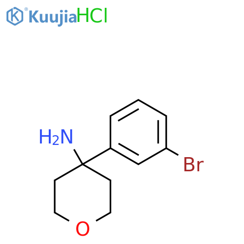4-(3-Bromophenyl)oxan-4-amine hydrochloride structure