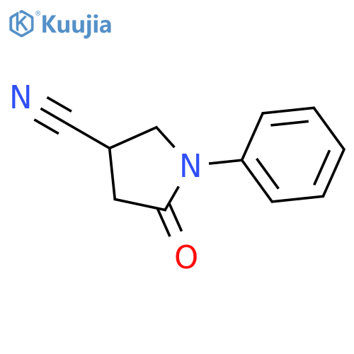 5-Oxo-1-phenylpyrrolidine-3-carbonitrile structure