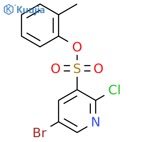 2-methylphenyl 5-bromo-2-chloropyridine-3-sulfonate structure