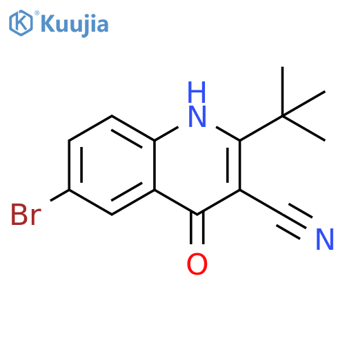6-Bromo-2-(tert-butyl)-4-oxo-1,4-dihydroquinoline-3-carbonitrile structure