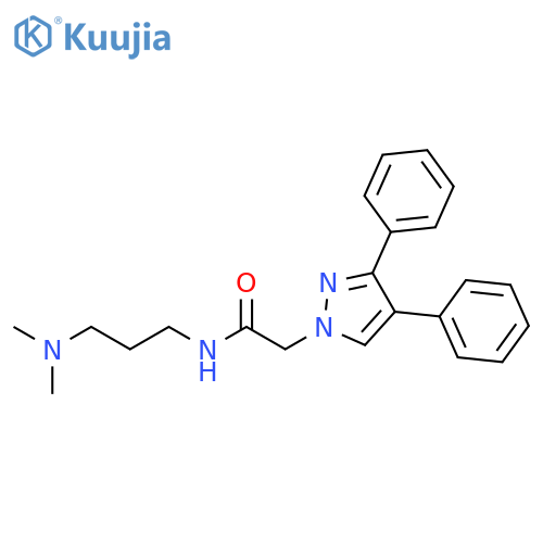 1H-Pyrazole-1-acetamide, N-[3-(dimethylamino)propyl]-3,4-diphenyl- structure