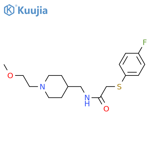 2-[(4-fluorophenyl)sulfanyl]-N-{[1-(2-methoxyethyl)piperidin-4-yl]methyl}acetamide structure