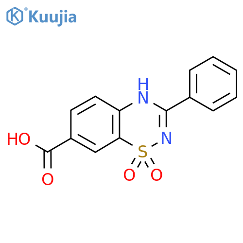 1,1-dioxo-3-phenyl-4H-1lambda6,2,4-benzothiadiazine-7-carboxylic acid structure