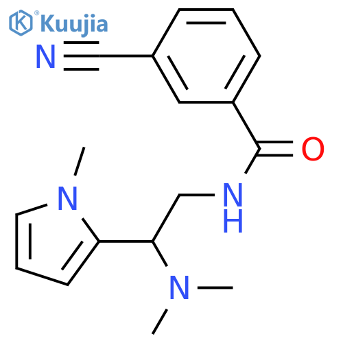 3-cyano-N-2-(dimethylamino)-2-(1-methyl-1H-pyrrol-2-yl)ethylbenzamide structure