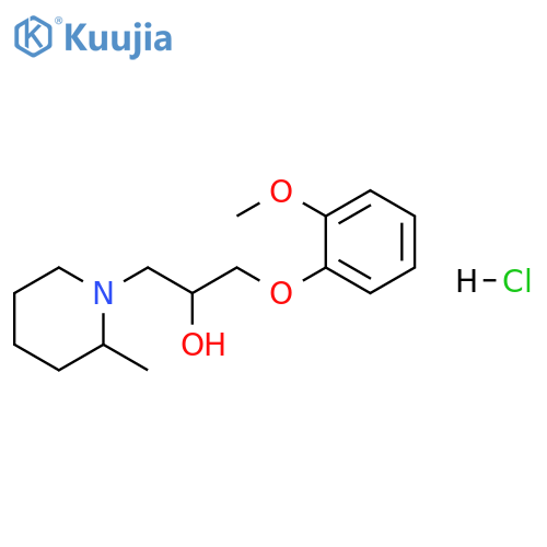 1-(2-methoxyphenoxy)-3-(2-methylpiperidin-1-yl)propan-2-ol hydrochloride structure