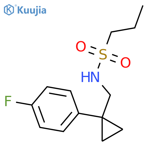 N-{1-(4-fluorophenyl)cyclopropylmethyl}propane-1-sulfonamide structure