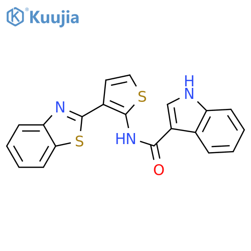 N-[3-(1,3-benzothiazol-2-yl)thiophen-2-yl]-1H-indole-3-carboxamide structure