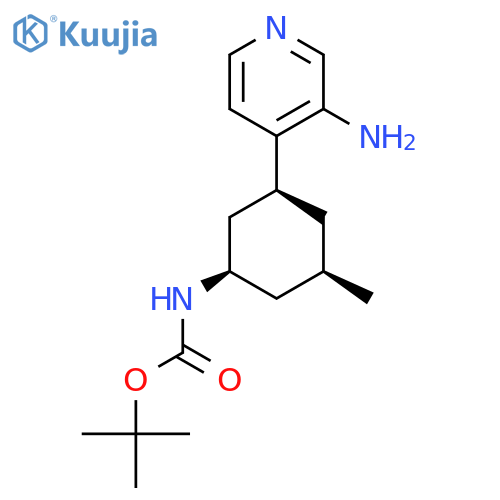 tert-Butyl ((1R,3S,5R)-3-(3-aminopyridin-4-yl)-5-methylcyclohexyl)carbamate structure