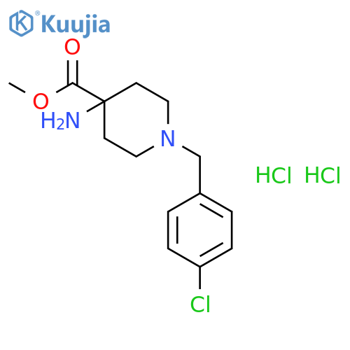 Methyl 4-amino-1-(4-chlorobenzyl)piperidine-4-carboxylate DiHCl structure