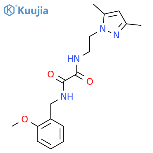 N-2-(3,5-dimethyl-1H-pyrazol-1-yl)ethyl-N'-(2-methoxyphenyl)methylethanediamide structure