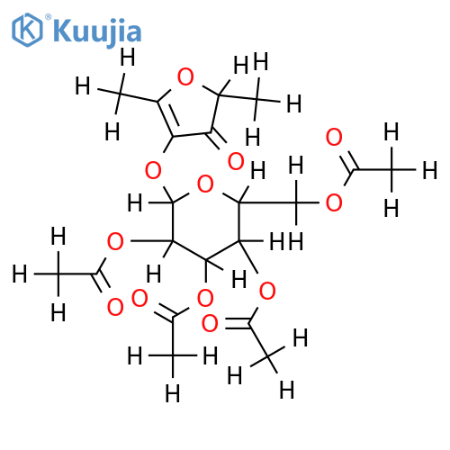Furaneol β-D-glucopyranoside Tetraacetate structure
