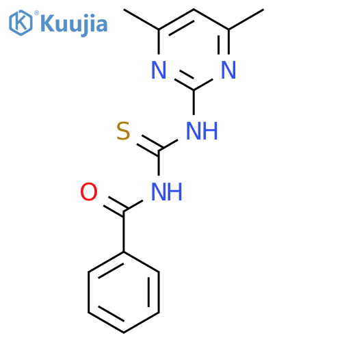 N-[(4,6-dimethylpyrimidin-2-yl)carbamothioyl]benzamide structure