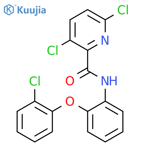 3,6-dichloro-N-[2-(2-chlorophenoxy)phenyl]pyridine-2-carboxamide structure