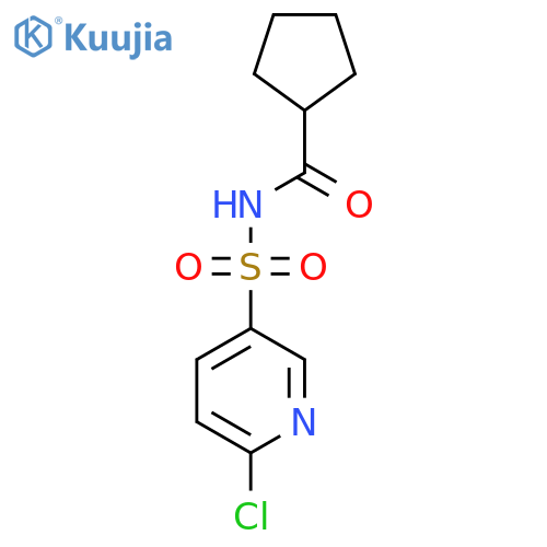 N-(6-chloropyridin-3-yl)sulfonylcyclopentanecarboxamide structure
