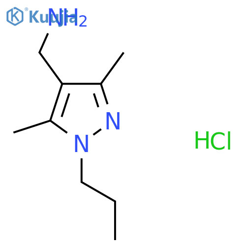 (3,5-Dimethyl-1-propyl-1H-pyrazol-4-yl)methanamine hydrochloride structure