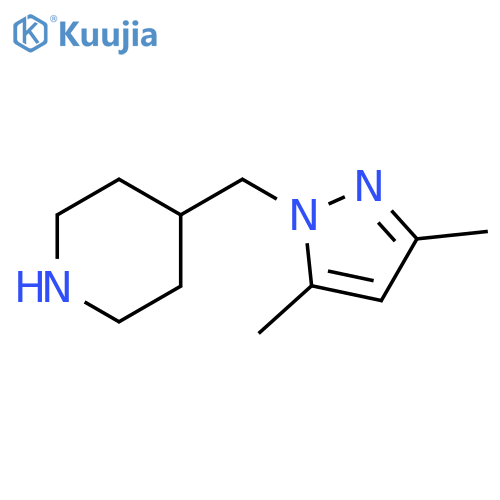 4-[(3,5-dimethyl-1H-pyrazol-1-yl)methyl]piperidine structure
