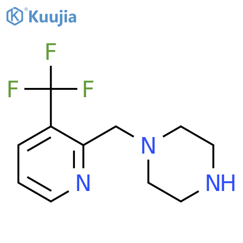 1-{3-(trifluoromethyl)pyridin-2-ylmethyl}piperazine structure