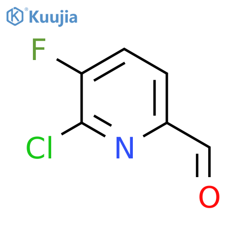 6-chloro-5-fluoropyridine-2-carbaldehyde structure