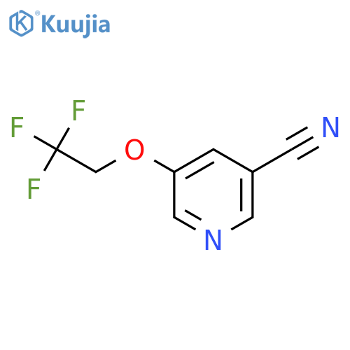 5-(2,2,2-trifluoroethoxy)pyridine-3-carbonitrile structure