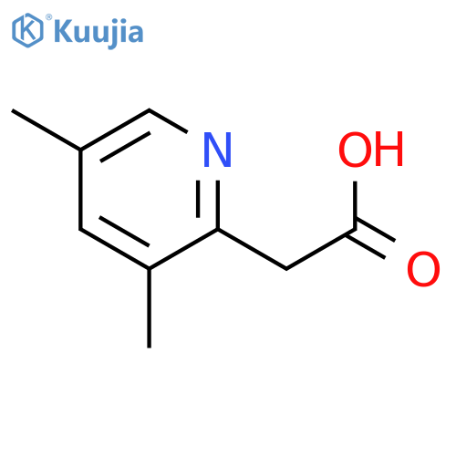 2-(3,5-dimethylpyridin-2-yl)acetic acid structure