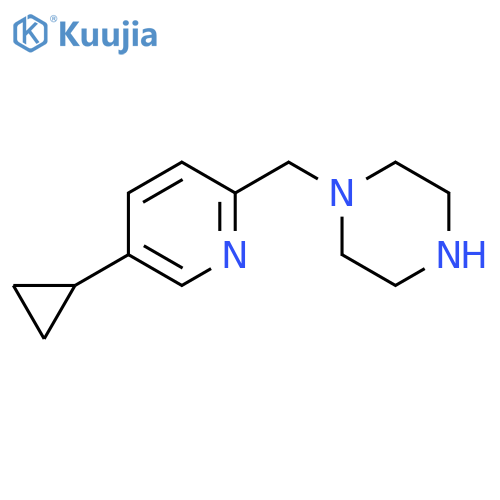 1-((5-Cyclopropylpyridin-2-yl)methyl)piperazine structure