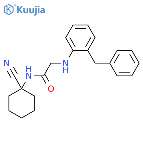2-[(2-benzylphenyl)amino]-N-(1-cyanocyclohexyl)acetamide structure
